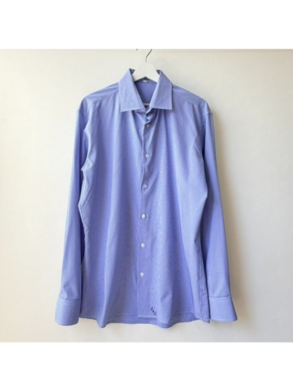 State and Liberty The Wyndham Royal Blue White Square Dress Shirt Men's Size XL